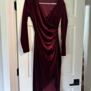 Velvet red dress